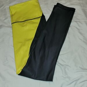Yellow and Black Women's Leggings